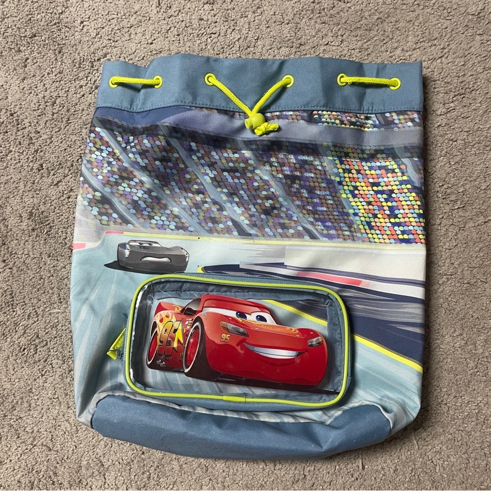 Disney Pixar‎ Cars Lightning McQueen Drawstring Backpack